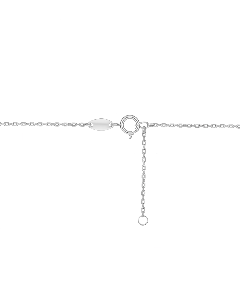 White gold chain with diamond pendant "heart"