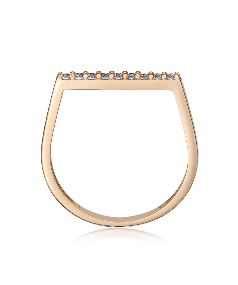 Золотое кольцо с цирконами