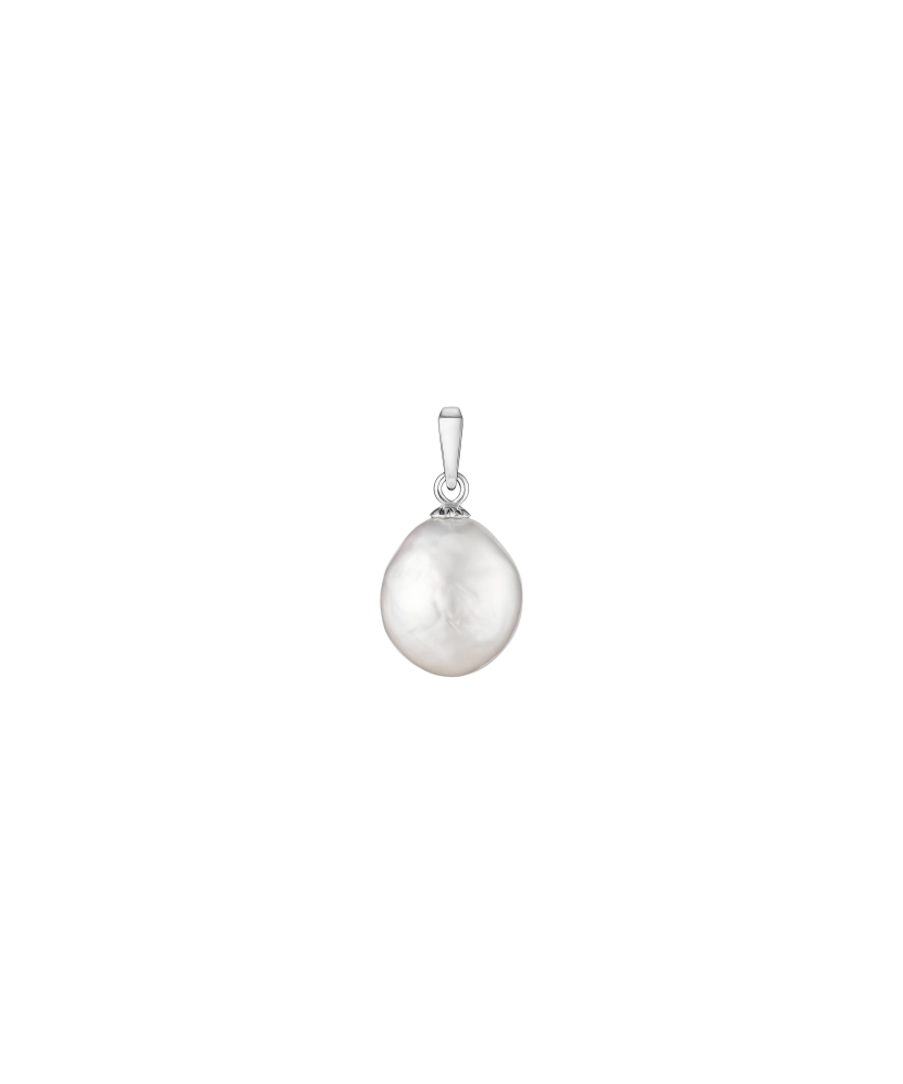 Sterling silver pendant with kasumi pearl