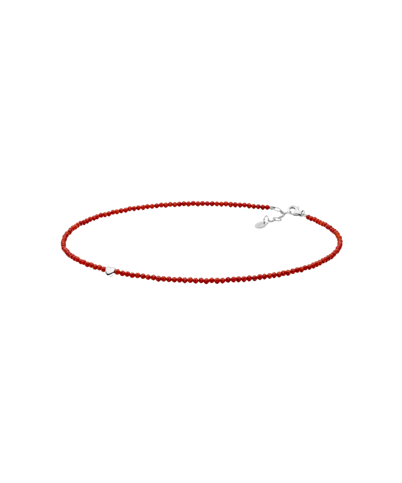 Coral Necklace with sterling silver