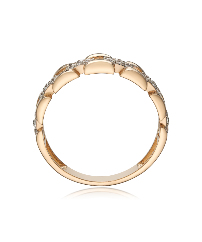 Gold ring with zircons