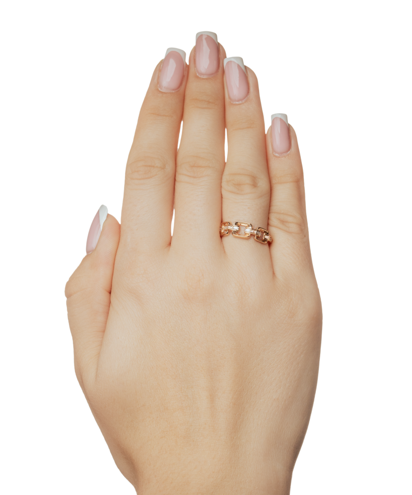 Золотое кольцо с цирконами Золотое кольцо с цирконами