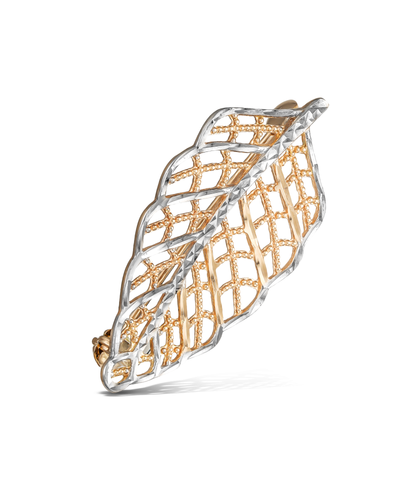 Gold brooch "leaf" Gold brooch "leaf"