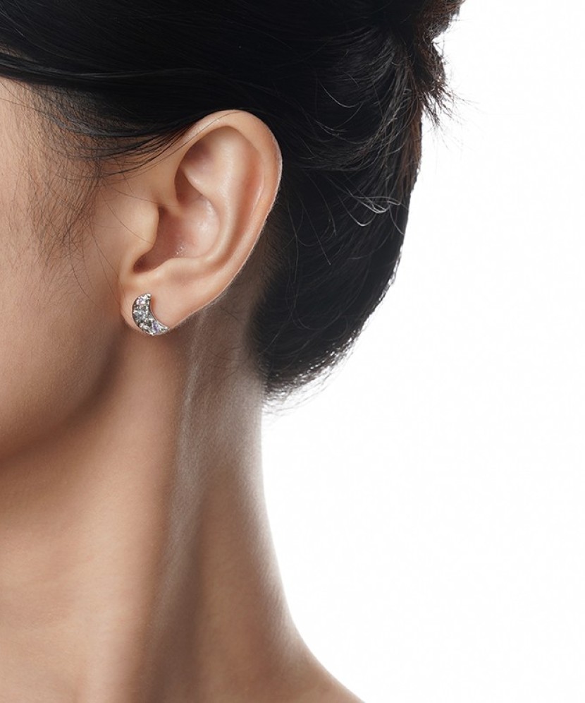 Серьги из серебра с цирконами