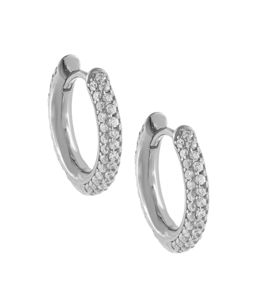 Серьги из серебра с цирконами