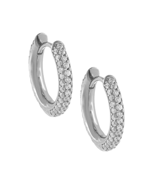 Sterling silver earrings with zircons