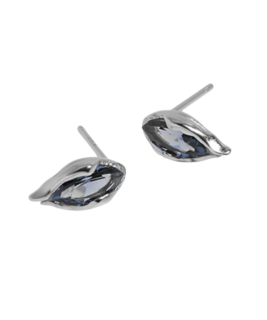 Sterling silver earrings with zircons