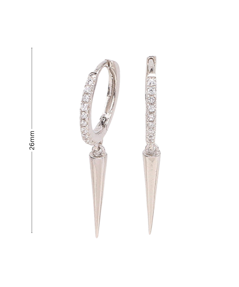 Серьги из серебра с цирконами