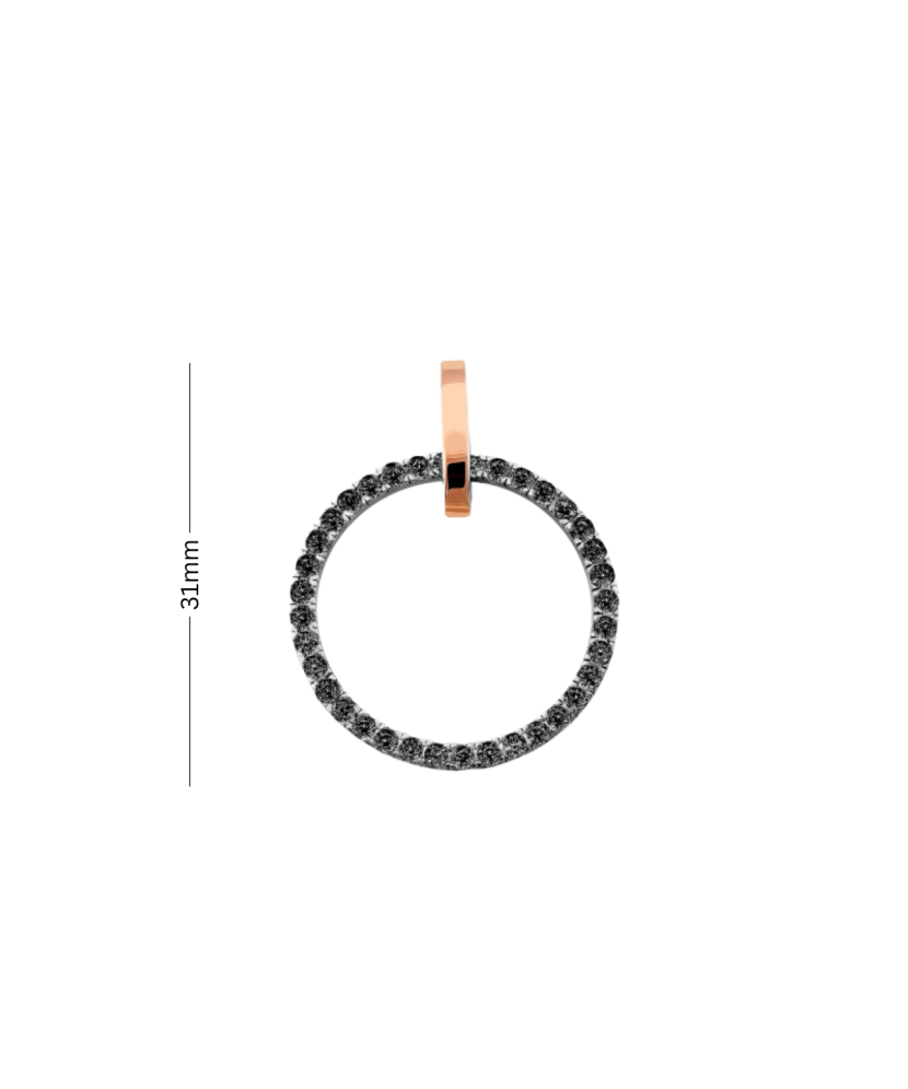 Gold plated Sterling silver pendant with zirconium