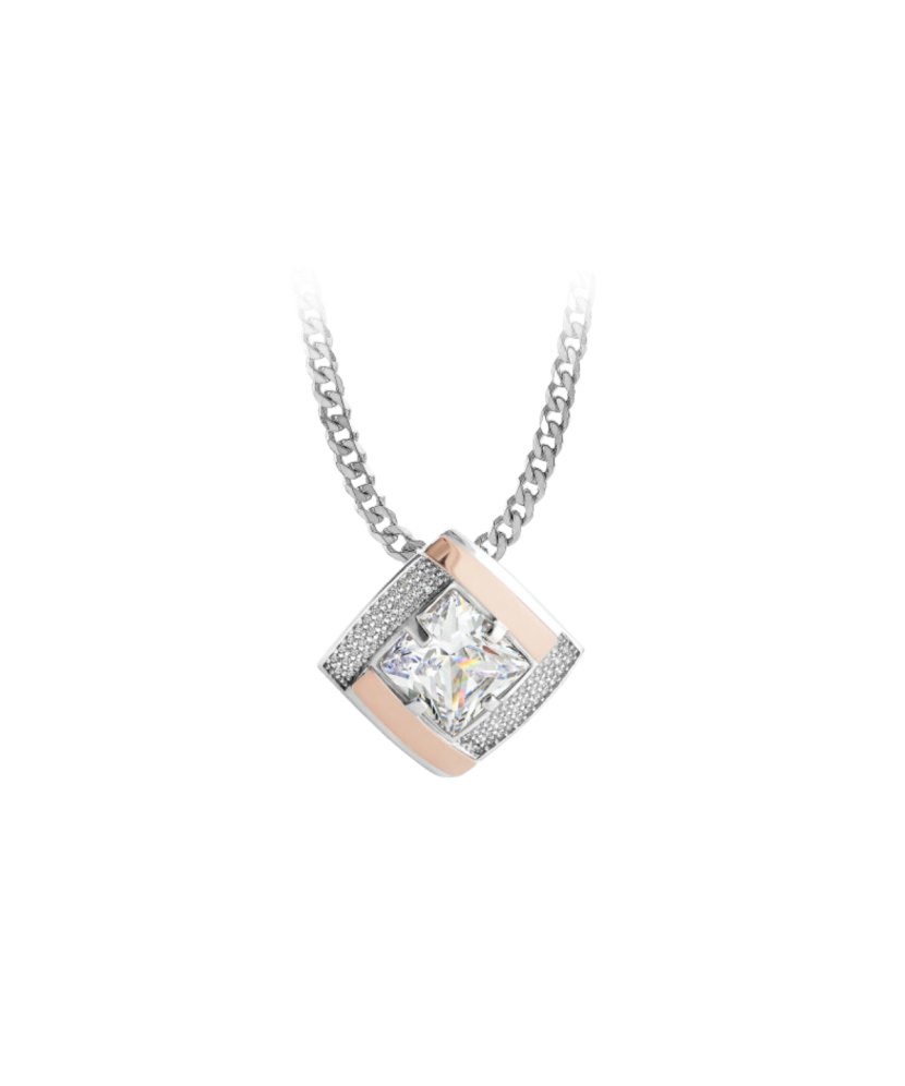 Gold plated Sterling silver pendant with zirconium