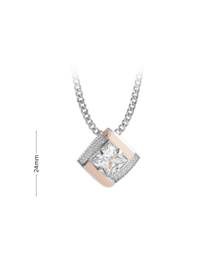Gold plated Sterling silver pendant with zirconium
