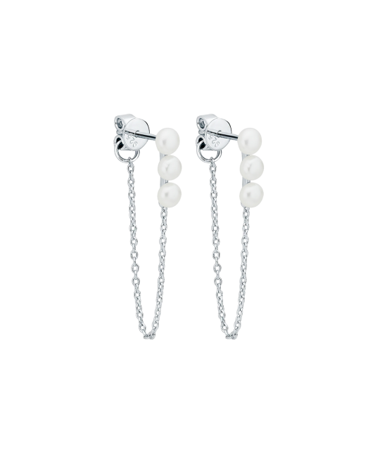 Серьги из серебра с жемчугом