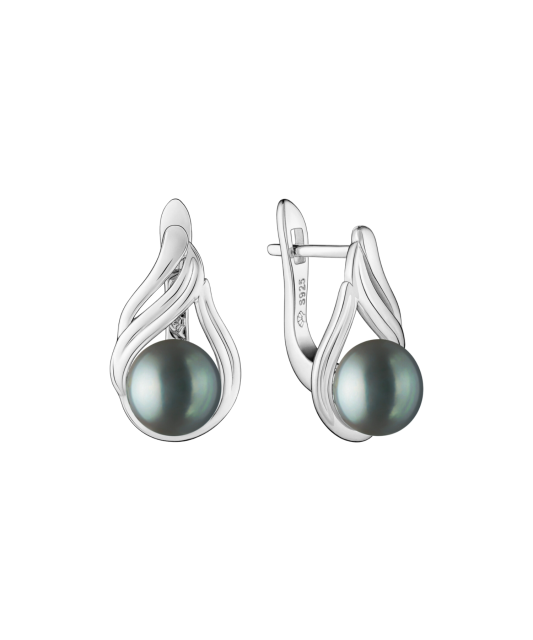 Серьги из серебра с жемчугом