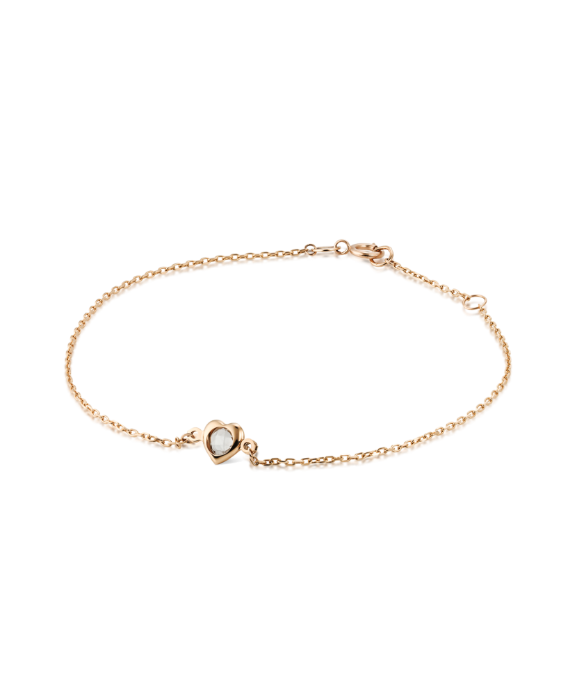 Gold bracelet with zirconium