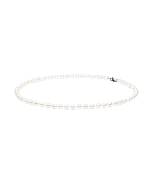 Pearl necklaces with sterling silver