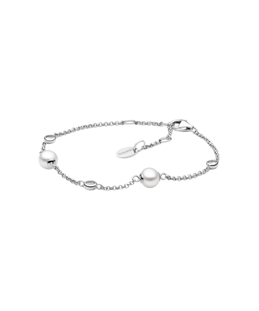 Bracelet with pearls and silver