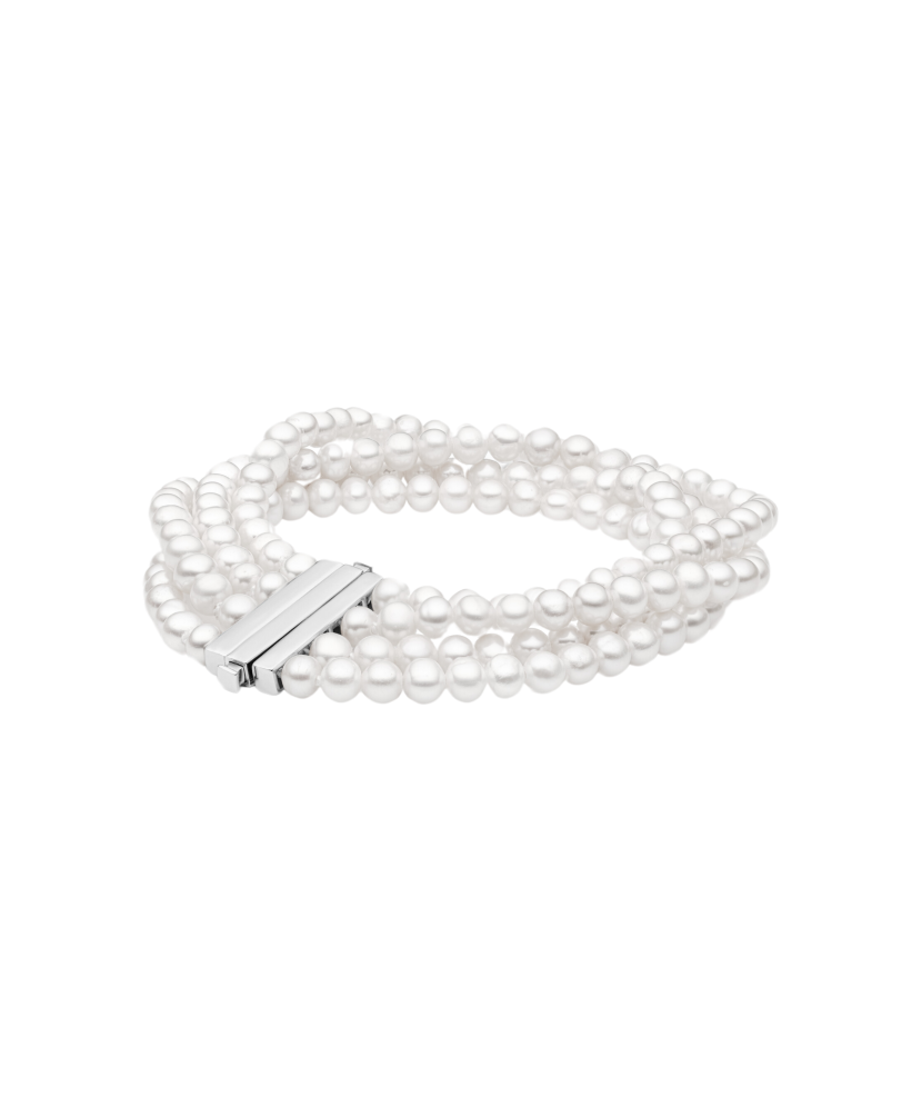 Pearl bracelet with silver
