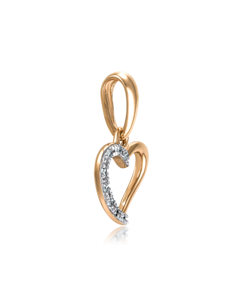 Gold pendant with diamonds