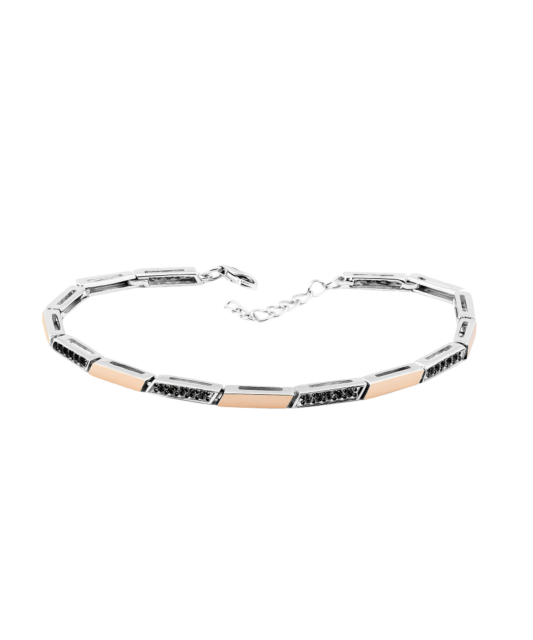 Gold plated sterling Silver bracelet with zircons