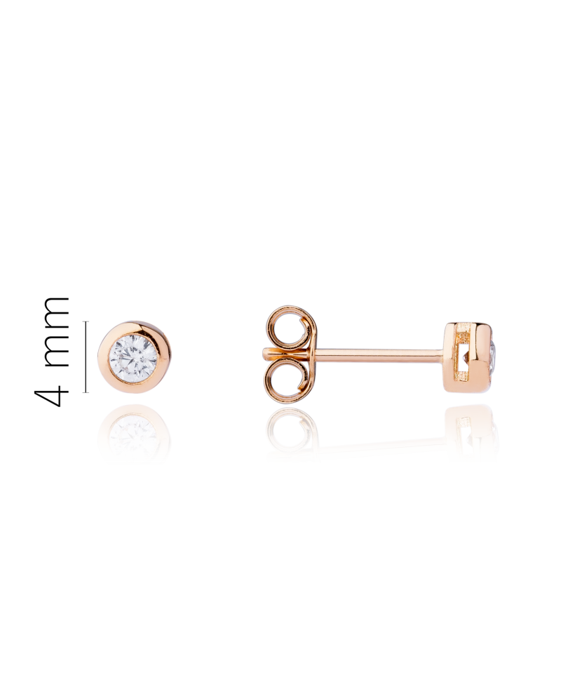 Gold earrings with zircons Gold earrings with zircons