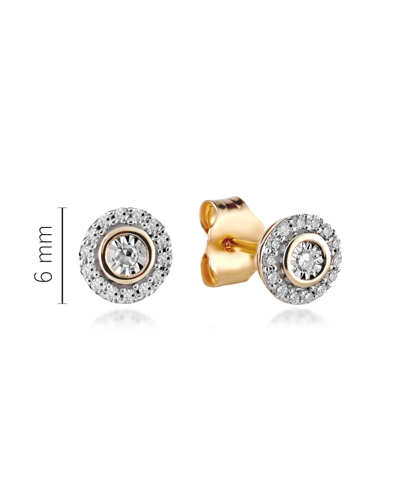 Yellow Gold earrings with diamonds