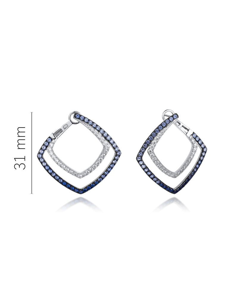 Sterling Silver earrings with zircons and spinels