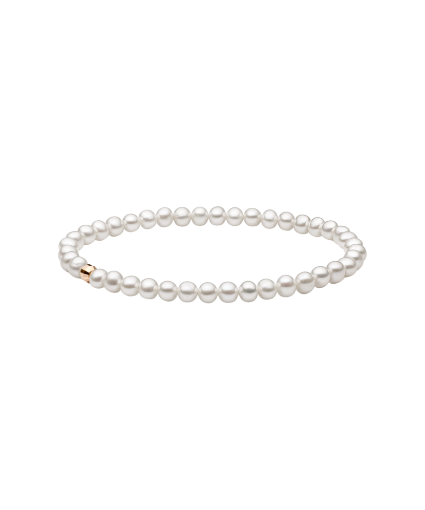 Pearl bracele twith gold