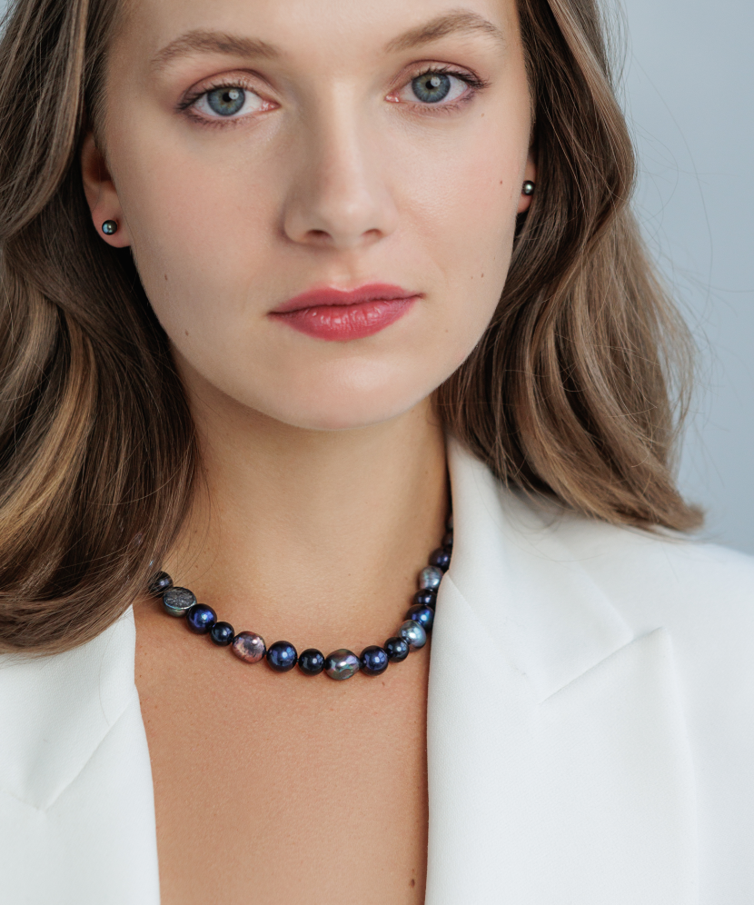 Pearl necklaces with sterling silver