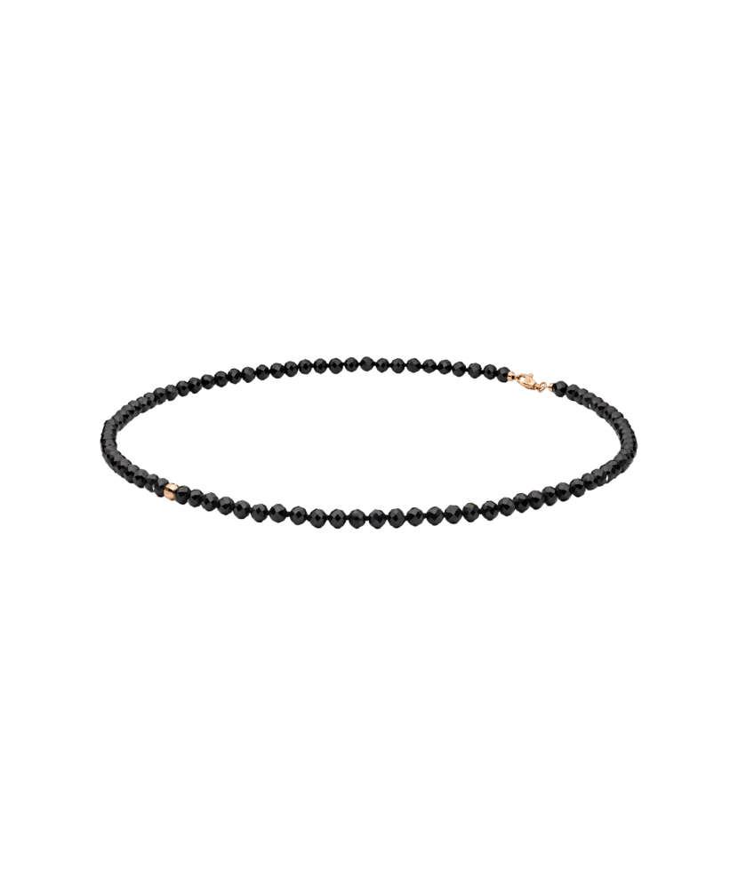 Necklace with spinels and gold