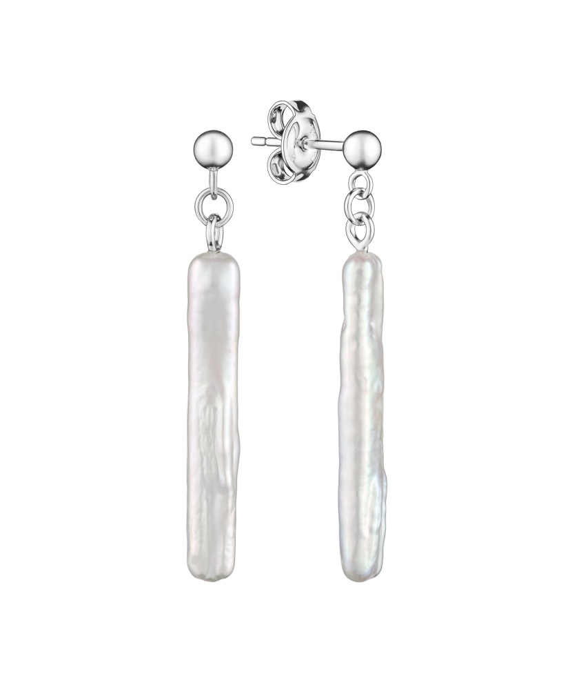 Sterling silver earrings with pearls Sterling silver earrings with pearls