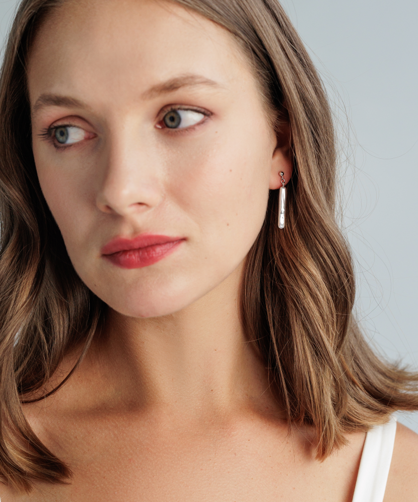 Sterling silver earrings with pearls Sterling silver earrings with pearls