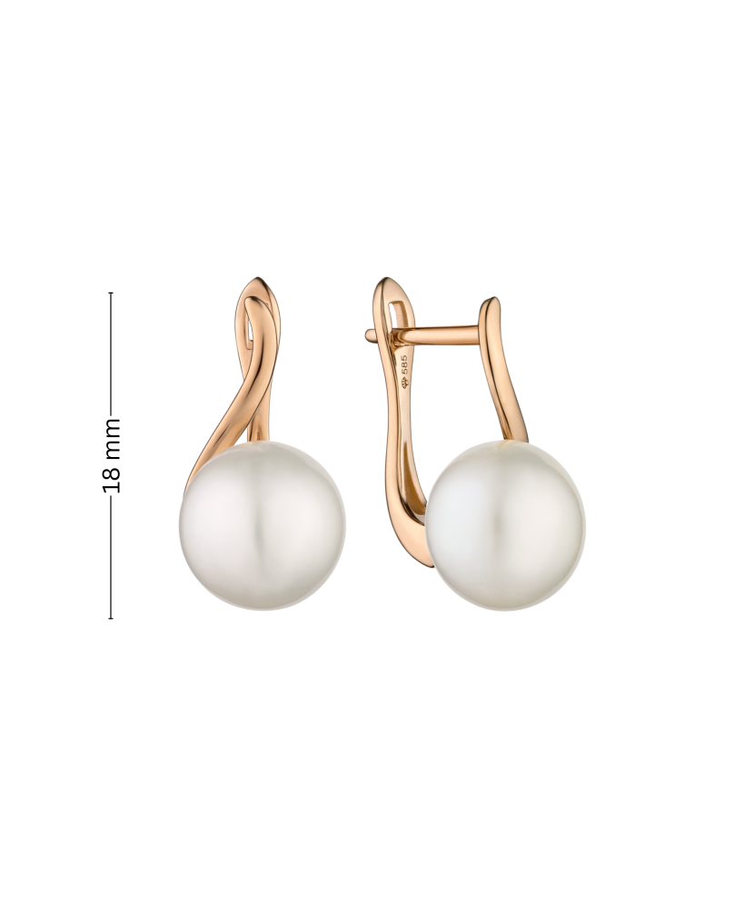 Gold earrings with pearls Gold earrings with pearls