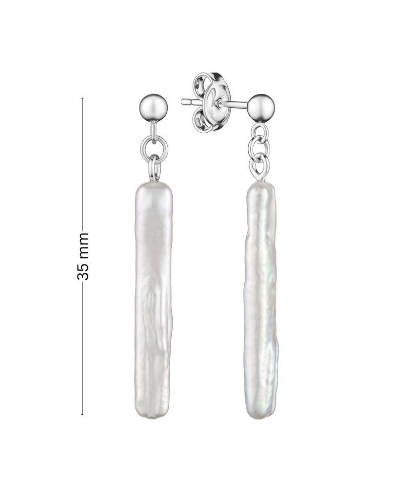 Sterling silver earrings with pearls Sterling silver earrings with pearls