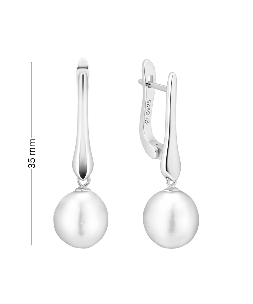 Sterling silver earrings with pearls