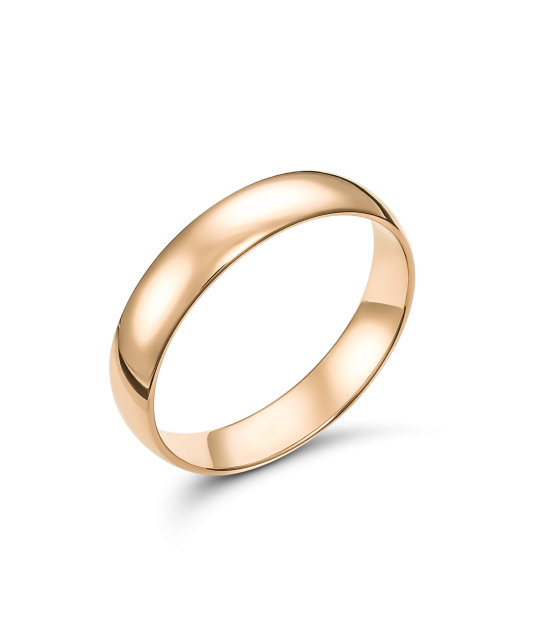 Gold wedding ring 5mm with comfort