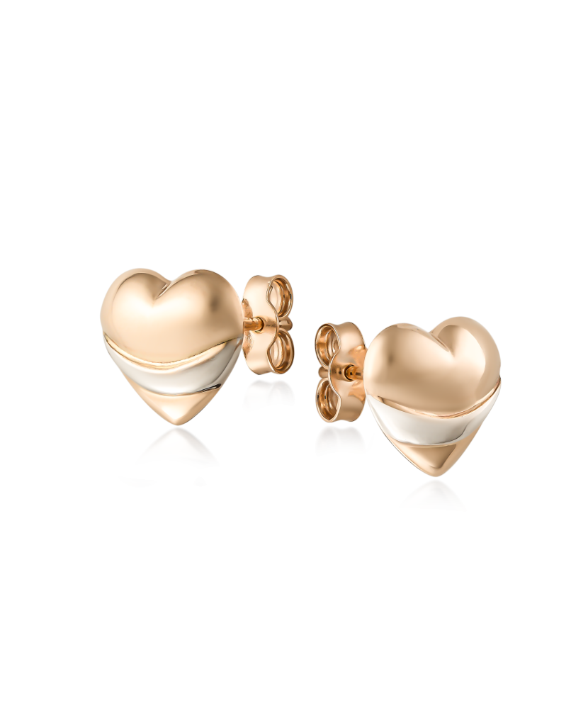 Gold earrings "heart"