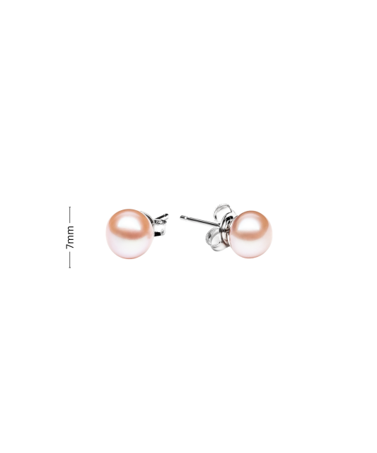 Серьги из серебра с натуральным жемчугом