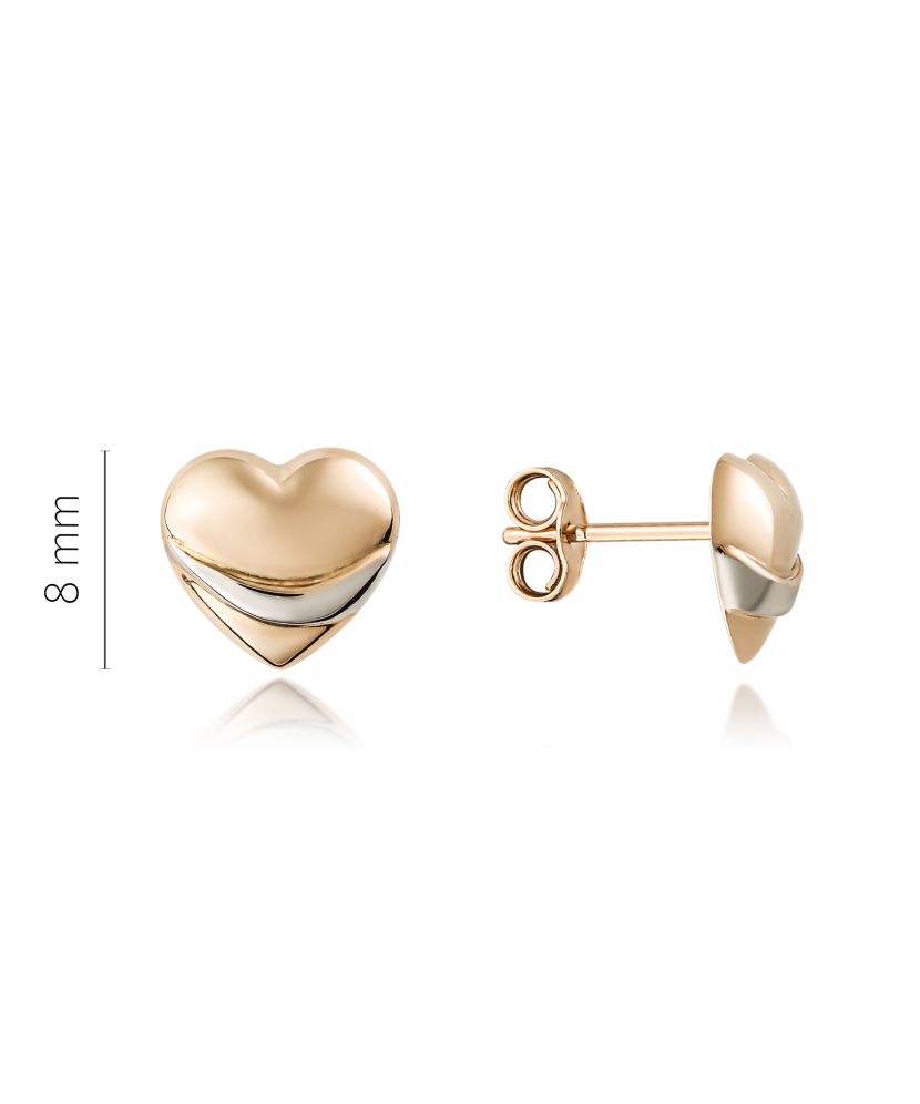 Gold earrings "heart"
