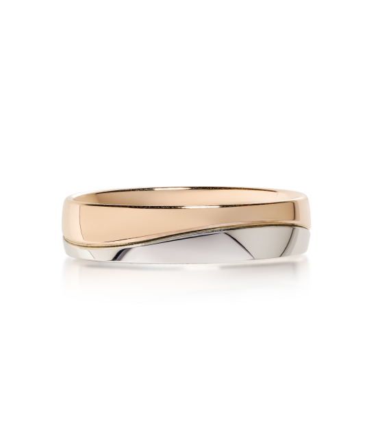Gold wedding ring 4.5mm with comfort