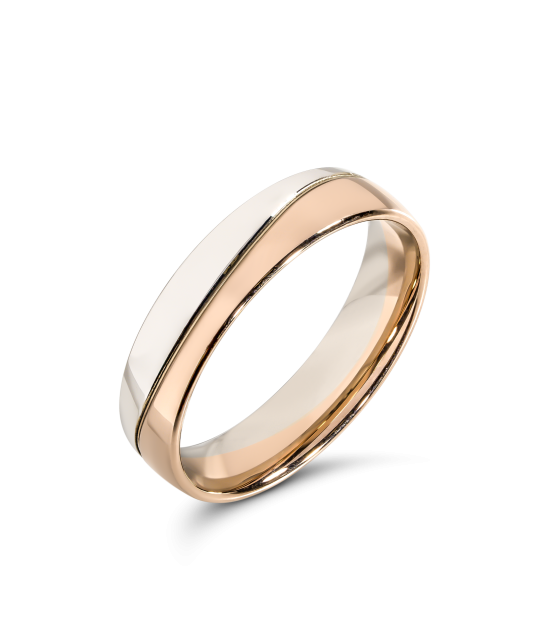Gold wedding ring 5.5mm with comfort