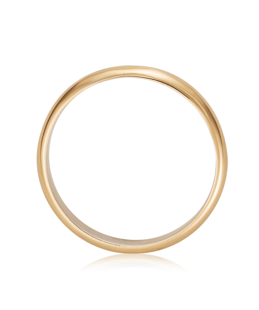 Wedding silver ring with gold plate