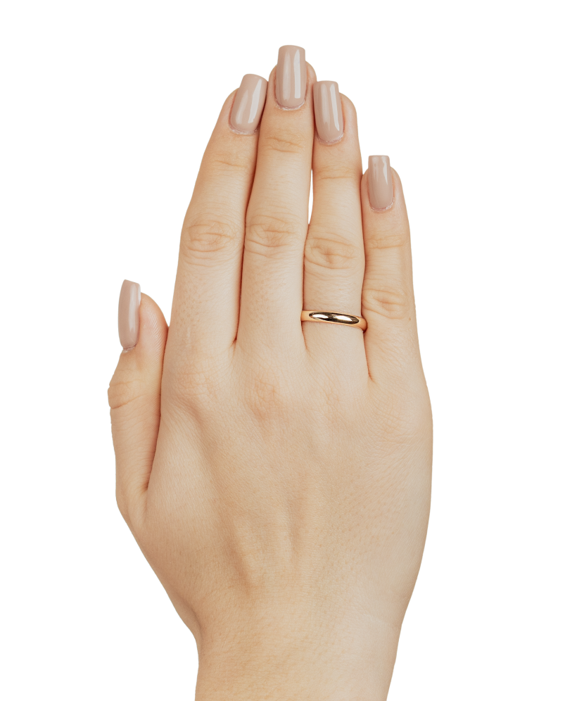 Обручальное серебряное кольцо с золотой пластиной Обручальное серебряное кольцо с золотой пластиной