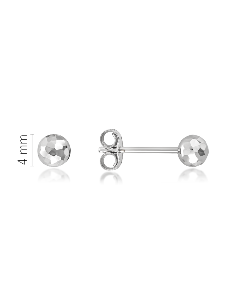 White gold earrings "Bubbles" 4mm White gold earrings "Bubbles" 4mm