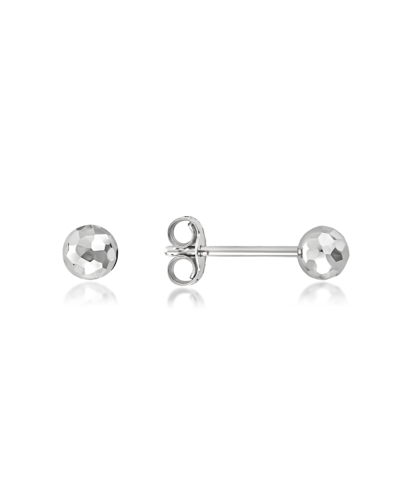 White gold earrings "Bubbles" 4mm White gold earrings "Bubbles" 4mm