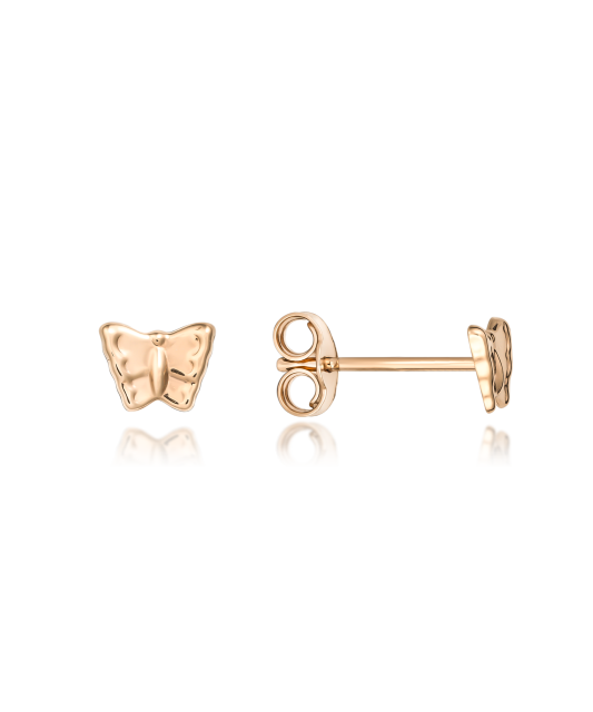 Gold earrings "butterfly"
