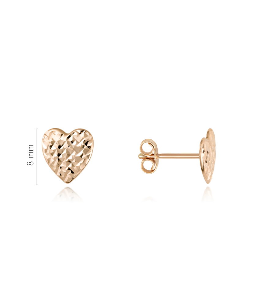 Gold earrings "heart"