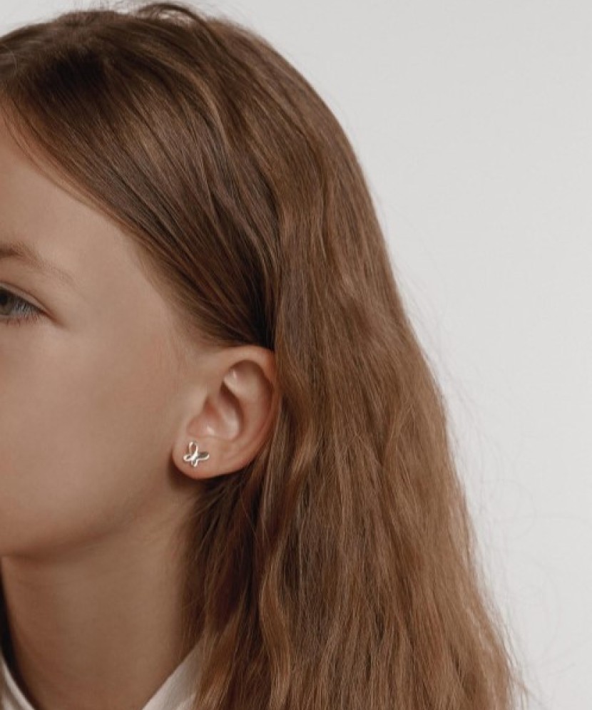 Серьги из позолоченного серебра