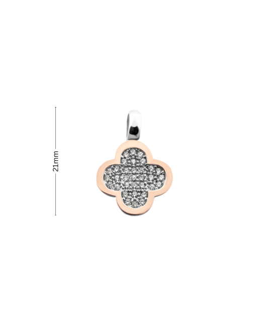 Gold plated Sterling silver pendant with zirconium