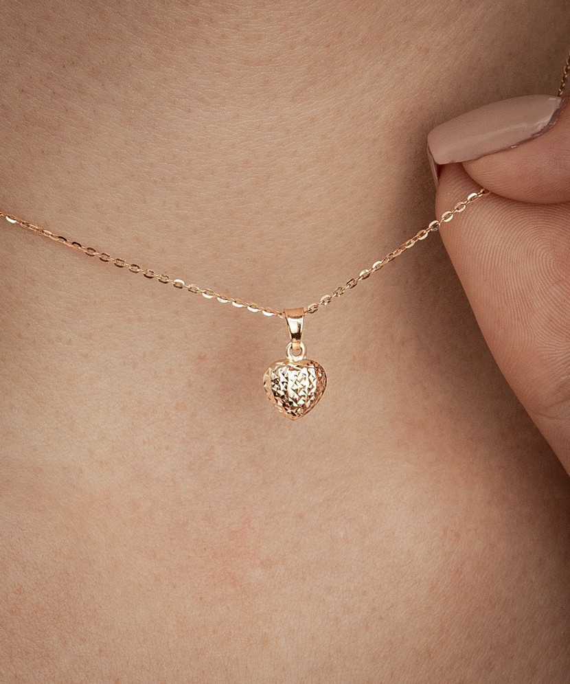 Золотой подвеска "Сердечко"