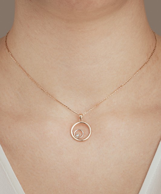 Auksinis Pakabukas Su Cirkoniu  - Goldinga